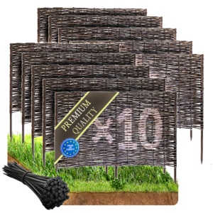 Premium Imprägnierte Beetbegrenzung aus Weide – Gartenzaun & Beeteinfassung