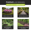 Premium Imprägnierte Beetbegrenzung aus Weide – Gartenzaun & Beeteinfassung