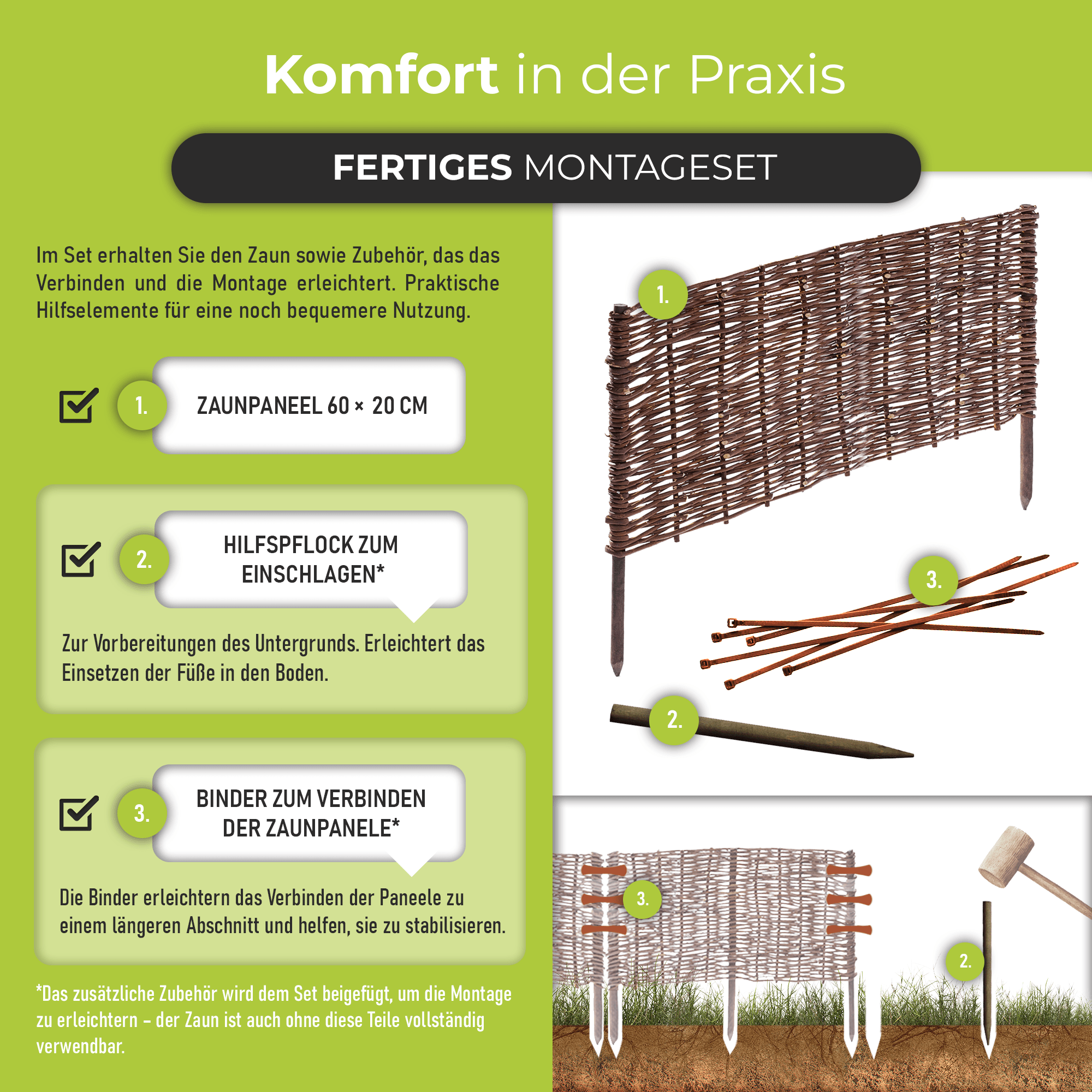 Beetbegrenzung aus Weide – Natürliche Beeteinfassung für den Garten