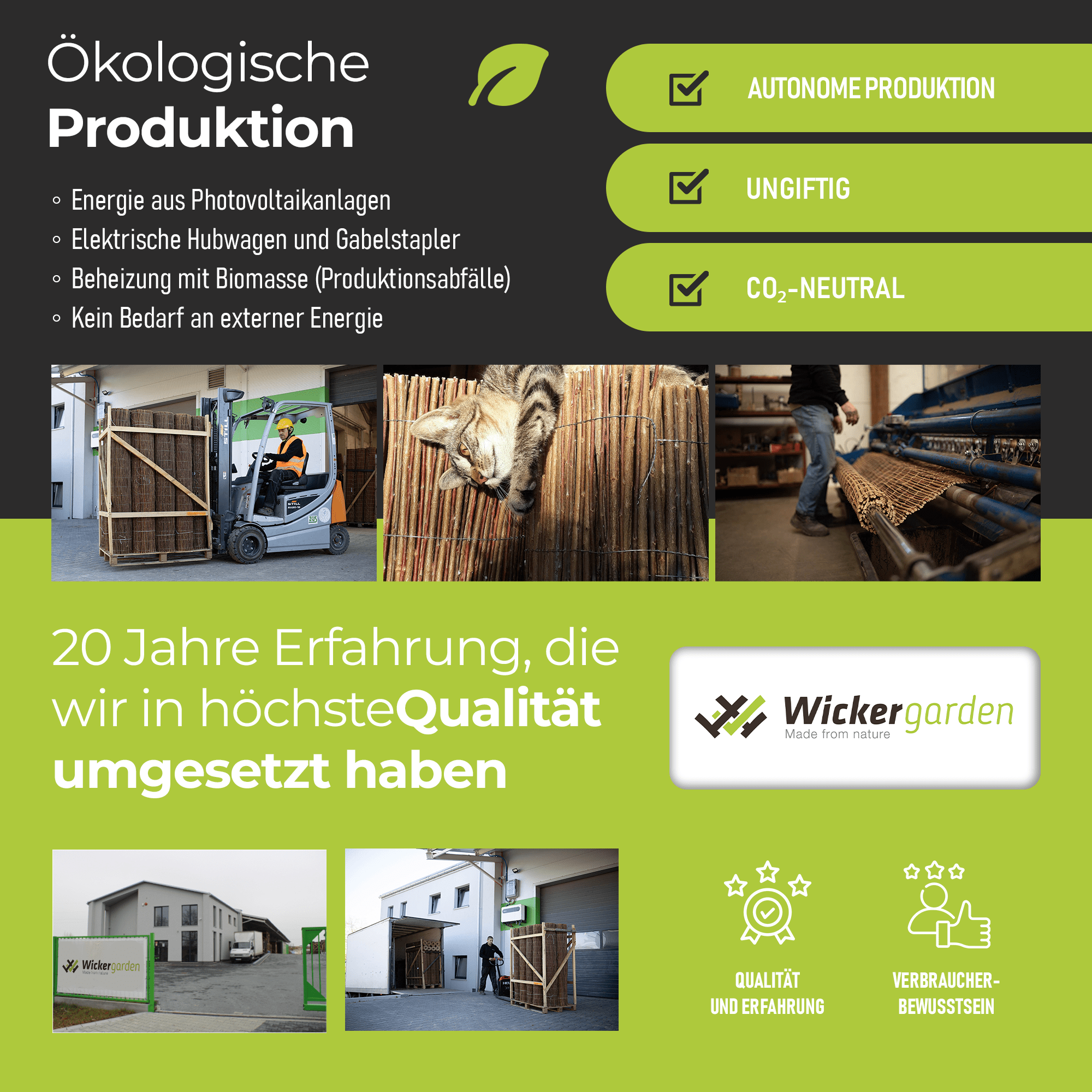 Premium Imprägnierte Beetbegrenzung aus Weide – Gartenzaun & Beeteinfassung