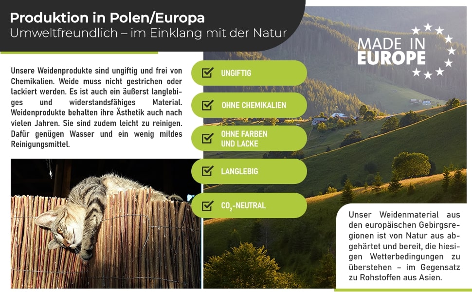 Weidenmatte Sichtschutz – Natürlicher Wind- & Sonnenschutz für Garten, Balkon & Terrasse