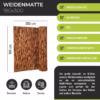 Wicker garden Weidenmatte 180 x 300 cm - natürlicher Sichtschutz für Garten, Balkon und Terrasse, Sichtschutzzaun in 60 Größen, Sichtschutzmatte Gartenzaun - Windschutz & Sonnenschutz - Gallery 1