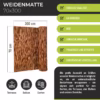 Wicker garden Weidenmatte 70 x 300cm - natürlicher Sichtschutz für Garten, Balkon und Terrasse, Sichtschutzzaun in 60 Größen, Sichtschutzmatte Gartenzaun - Windschutz & Sonnenschutz - Gallery 1