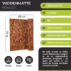 Wicker garden Weidenmatte 90 x 400 cm - natürlicher Sichtschutz für Garten, Balkon und Terrasse, Sichtschutzzaun in 60 Größen, Sichtschutzmatte Gartenzaun - Windschutz & Sonnenschutz - Gallery 1
