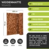 Wicker garden Weidenmatte 90 x 400 cm - natürlicher Sichtschutz für Garten, Balkon und Terrasse, Sichtschutzzaun in 60 Größen, Sichtschutzmatte Gartenzaun - Windschutz & Sonnenschutz - Gallery 1 (WebP fallback)